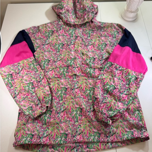 Simply Southern Large Rain Forest Rain Jacket Wind Breaker Hooded Women's L - Picture 1 of 13